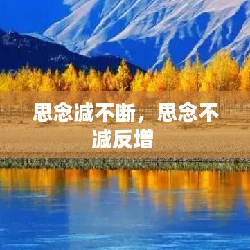 思念減不斷，思念不減反增