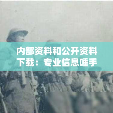 內(nèi)部資料和公開(kāi)資料下載：專業(yè)信息唾手可得