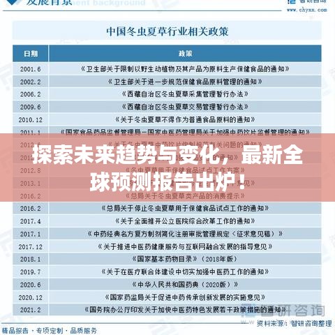 探索未來趨勢與變化，最新全球預測報告出爐！