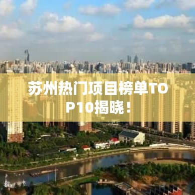 蘇州熱門項(xiàng)目榜單TOP10揭曉！