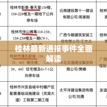 桂林最新通報事件全面解讀