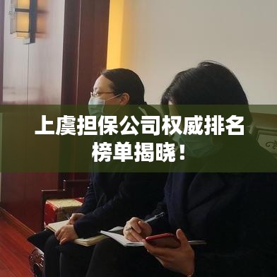 上虞擔(dān)保公司權(quán)威排名榜單揭曉！